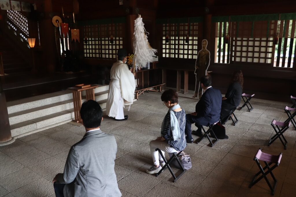 陸奥宗光伯生誕１７７年祭　竈山神社で開催
