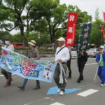 「核兵器廃絶」を訴え、和歌山市で国民平和大行進