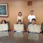 第４５回「中学生水の作文コンクール」和歌山県優秀賞受賞者の表彰式