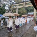 熊野速玉大社の例大祭、厳かに