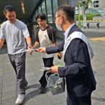 ＪＲ和歌山駅で「受信環境クリーン月間」の街頭啓発