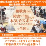 県立医大「げんき開発研究所」クラファンでパラアスリート支援呼びかけ