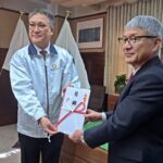 和歌山東南ＲＣが創立55周年でけやき大通りにベンチ寄贈・知事感謝状