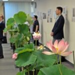「蓮と日中友好」展示会が東京で開幕・二階俊博氏が基調講演